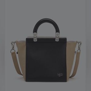 GIVENCHY Goatskin HDG  Top Handle Tote Black Beige